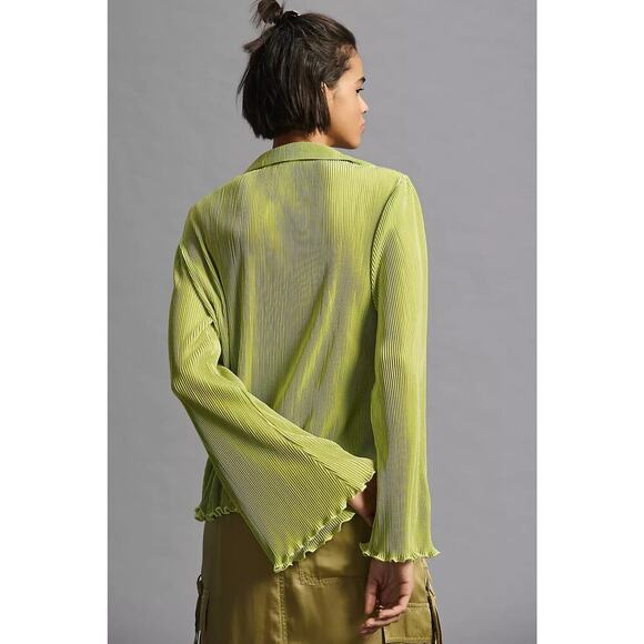 Dolan Lettuce Hem Top Green Medium - Picture 2 of 7